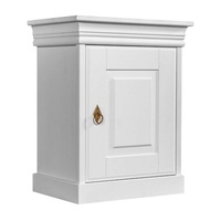 Noptiera alba Toscana Ambient, din lemn masiv de pin