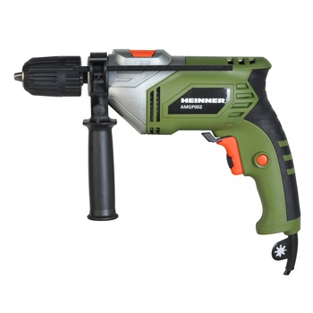 Masina de gaurit cu percutie Heinner AMGP002, 500 W, 230 V, 2800 RPM, 13 mm mandrina Masina de gaurit cu percutie Heinner AMGP002, 500 W, 230 V, 2800 RPM, 13 mm mandrina