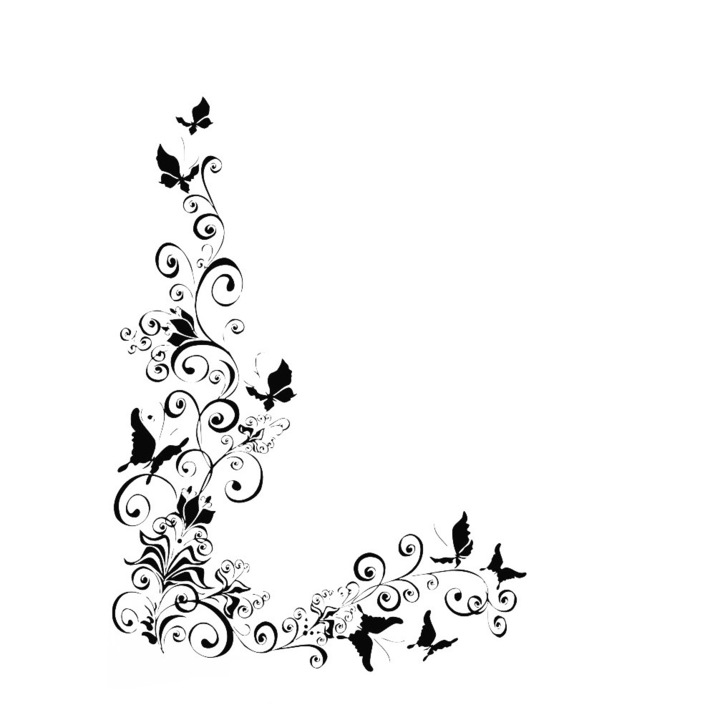 Sticker decorativ perete FLOWERS 40X30 CM