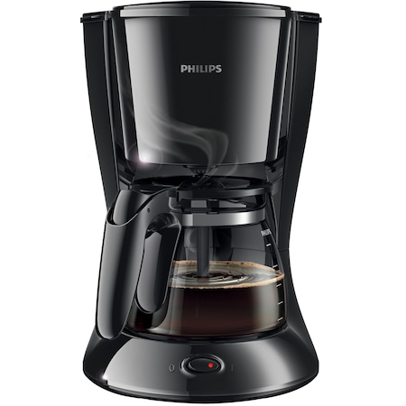 Cafetiera Philips Daily Collection HD7461/20, 1000 W, vas din sticla, 1.2L, functie aroma twister, cronometru, sistem anti-picurare, negru