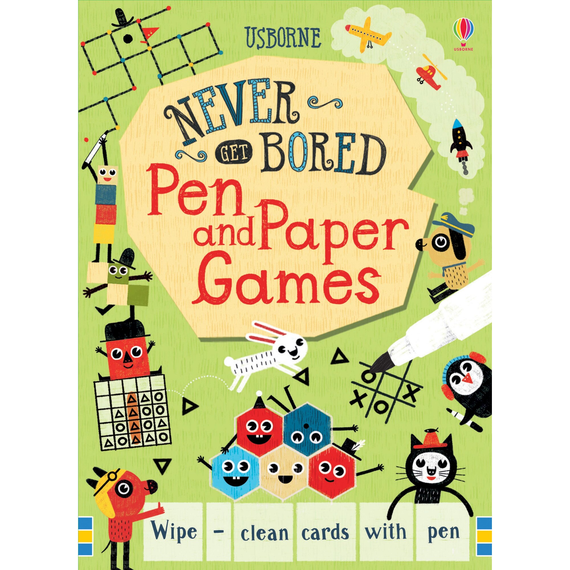 Carte de activitati, ”Pen and Paper Games”, 6 ani +, Usborne