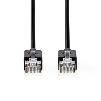 Cablu de retea Cat 5e UTP RJ45 (8P8C) tata - RJ45 (8P8C) tata 1m antracit, Nedis Cablu de retea Cat 5e UTP RJ45 (8P8C) tata - RJ45 (8P8C) tata 1m antracit, Nedis