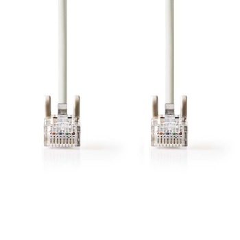 Cablu UTP Nedis cat5e mufat 0.55m patch cord gri Cablu UTP Nedis cat5e mufat 0.55m patch cord gri
