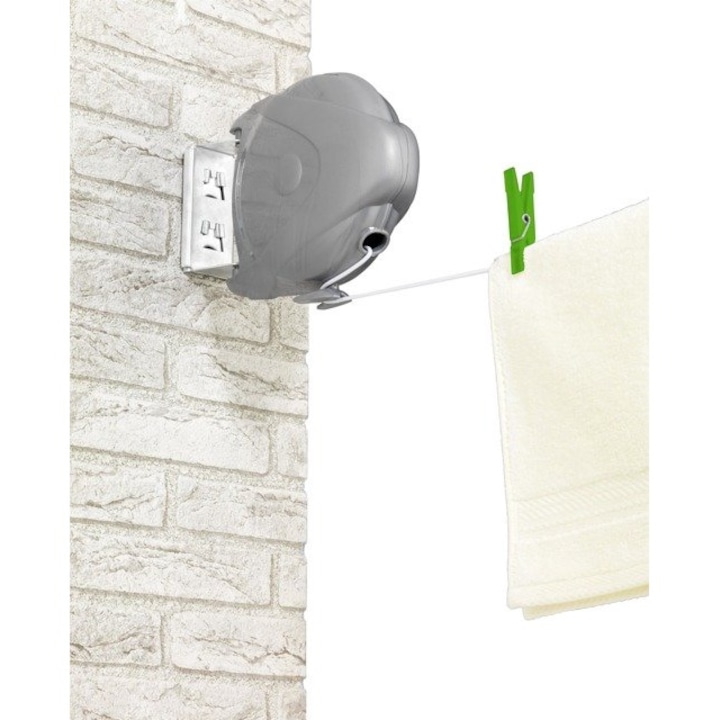 Uscator de rufe extensibil, Wenko, Jumbo, Gri