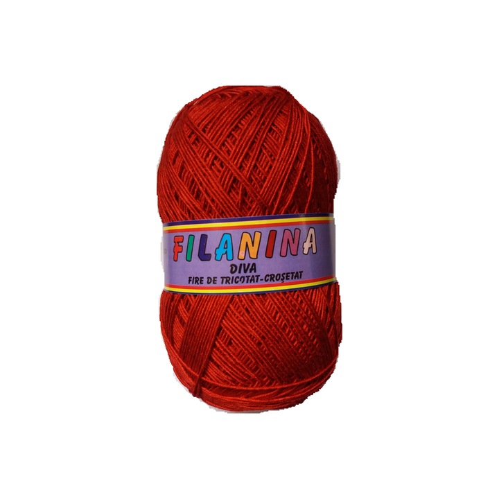 Fir tricotat, Filanina, Acril,Rosu , 300 m