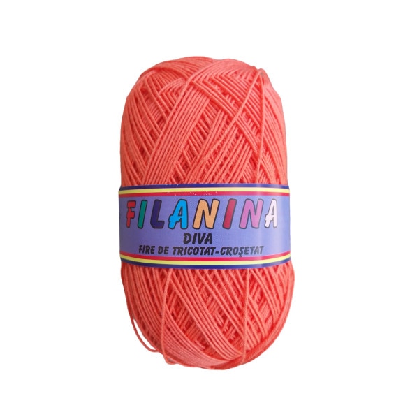 Fir tricotat, Filanina, Acril, Portocaliu, 300 m