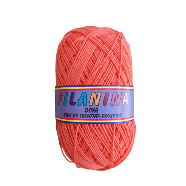 Fir tricotat, Filanina, Acril, Portocaliu, 300 m