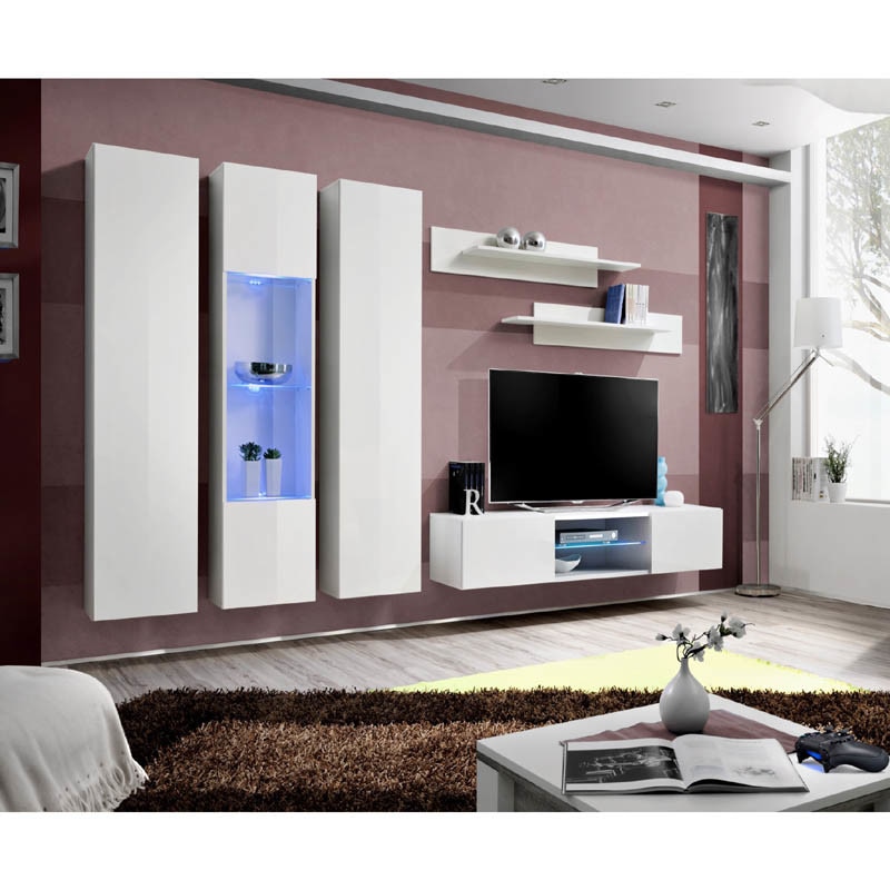 Living Genarom Fly P 23 WW FY P5, Alb/Alb Lucios, 310 x 190 x 40 cm