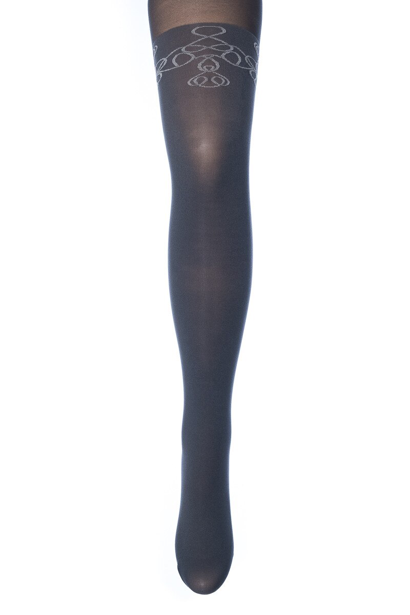 Dres din microfibra cu model pe spate si transparent pe pulpa, Sarah Borghi, Jamila, Gri