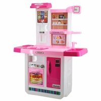 bucatarie completa multifunctionala premium pentru copii cu lumini si sunete quotkitchen my little chefquot 98 cm touchscreen cuptor frigider ceas chiuveta cu pompa apa 45 accesorii roz imagen 51_0_
0