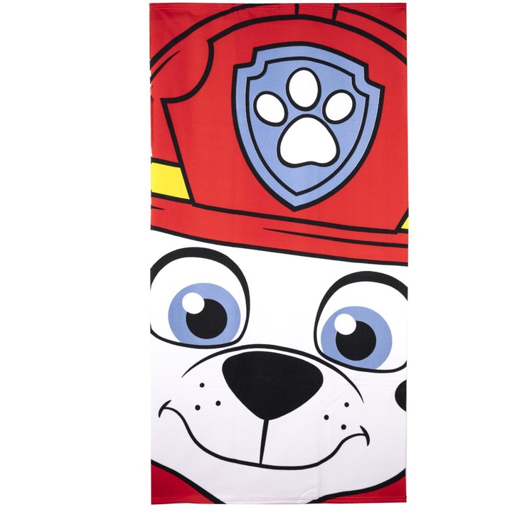 Prosop rosu Paw Patrol Marshall 70 X 140 CM poliester Universala Rosu