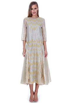 Rochie tafta crem Liza Panait RM-21E Rochie tafta crem Liza Panait RM-21E