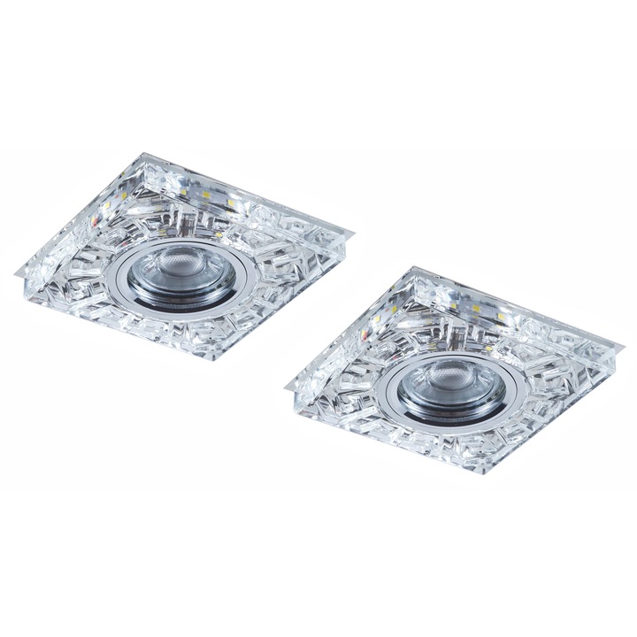 Луни за вграждане EL LTD 1500/S CH, max. 35W, Клас G, LED 2W, 4000K, Хром, 2 бр. комплект