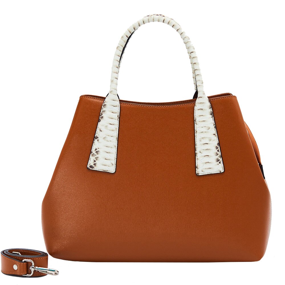 Geanta dama din piele naturala Dellaconte, Maro Cuoio DC-K5835