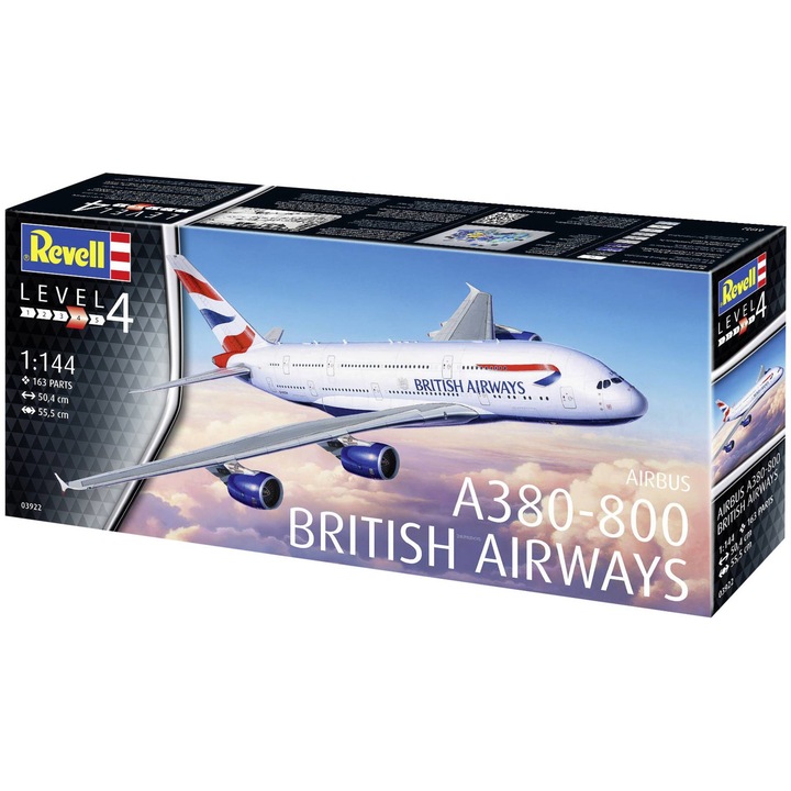 Revell Airbus A380-800 BRITISH AIRWAYS модел самолет 1:144 REV 03922