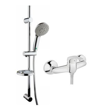 Set 2in1 Coloana de dus DOPPIO VERDELINE fixa si mobila functie ECO: limitare debit de apa pana la 1,5 l /min cu Baterie dus, Ferro cu Furtun dus, Para dus, Suport para dus Set 2in1 Coloana de dus DOPPIO VERDELINE fixa si mobila functie ECO: limitare debit de apa pana la 1,5 l /min cu Baterie dus, Ferro cu Furtun dus, Para dus, Suport para dus