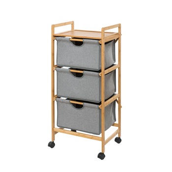 Organizator accesorii cu 3 sertare, Wenko Bahari, Bambus, 96 x 44 x 34 cm Organizator accesorii cu 3 sertare, Wenko Bahari, Bambus, 96 x 44 x 34 cm