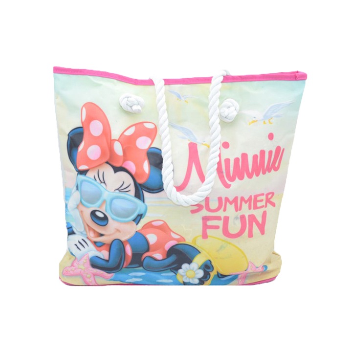 Geanta de plaja pentru Fete Sun City Minnie Mouse QE4680A, Multicolor