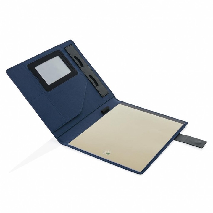 Mapa A4 cu inchidere magnetica, cu suport de tableta, Everestus, TH,poliester, pu, albastru, saculet si lupa de citit incluse