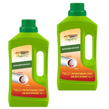 Pachet Eco Confort- 2 x Intretinere tevi bucatarie Eco Confort, 1L Pachet Eco Confort- 2 x Intretinere tevi bucatarie Eco Confort, 1L