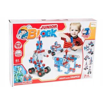 Set Joaca Constructie 7 in 1 IDL, JUNIOR BLOCK cu 247 de Elemente ideale pentru a CONSTRUI diverse Vehicule, Ajuta la Dezvoltarea Abilitatilor manuale si tehnice, Sporeste imaginatia ajutand copilul sa formeze procesul de amintire Set Joaca Constructie 7 in 1 IDL, JUNIOR BLOCK cu 247 de Elemente ideale pentru a CONSTRUI diverse Vehicule, Ajuta la Dezvoltarea Abilitatilor manuale si tehnice, Sporeste imaginatia ajutand copilul sa formeze procesul de amintire