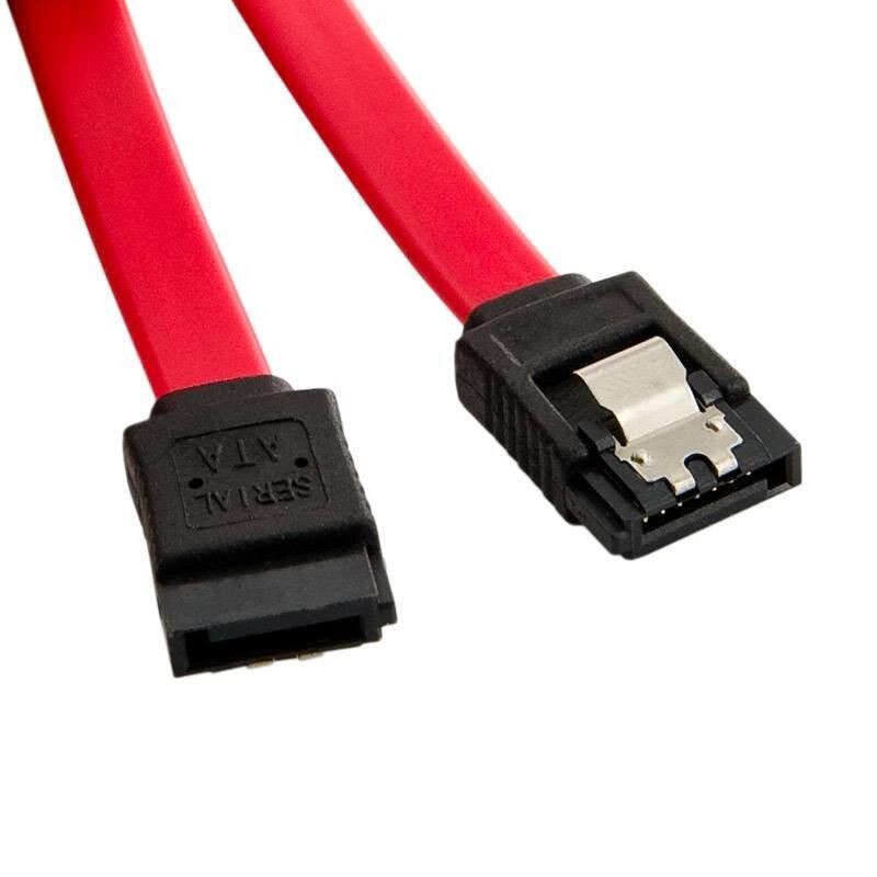 Cablu de conectare cu conectori in linie dreapta , Delock SATA 6 Gb/s , 0.7 m , rosu