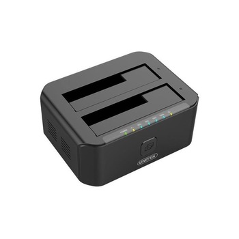 Statie dubla de andocare pentru HDD , Unitek , Y/3032 USB 3.0 , negru Statie dubla de andocare pentru HDD , Unitek , Y/3032 USB 3.0 , negru