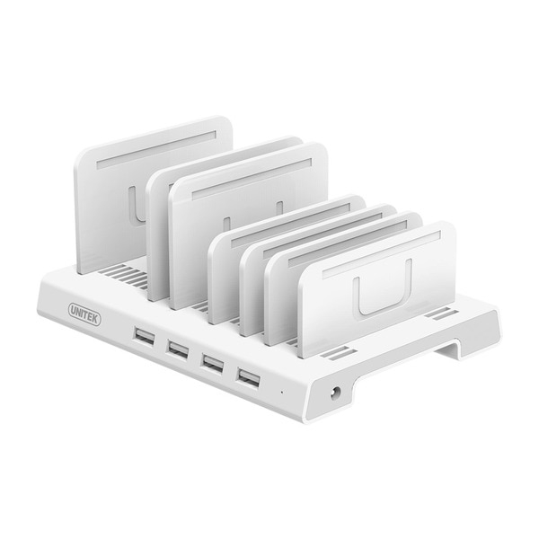 Statie de andocare , Unitek , Y/2187A GSM 4x USB 2.4A 36W , alb