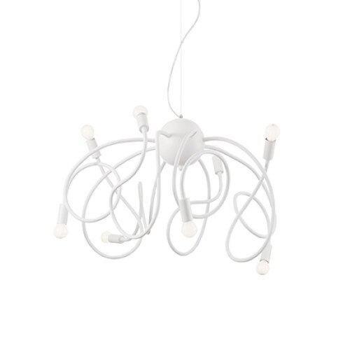 Lustra Multiflex SP8,metal,plastic,alb