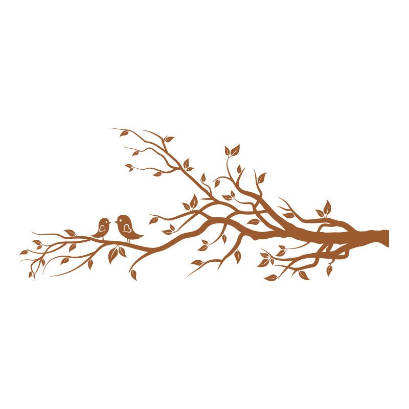 Conceit Sinis Expanding Sticker Decorativ - SMAER - Creanga de copac cu pasari - 120cm x 50cm -  Maro - eMAG.ro