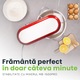 Mixer cu bol de 6L din inox, Biovita MB-1500PRO, 2 kg aluat, putere 1500W, 4 accesorii, 6 viteze + puls, Rosu