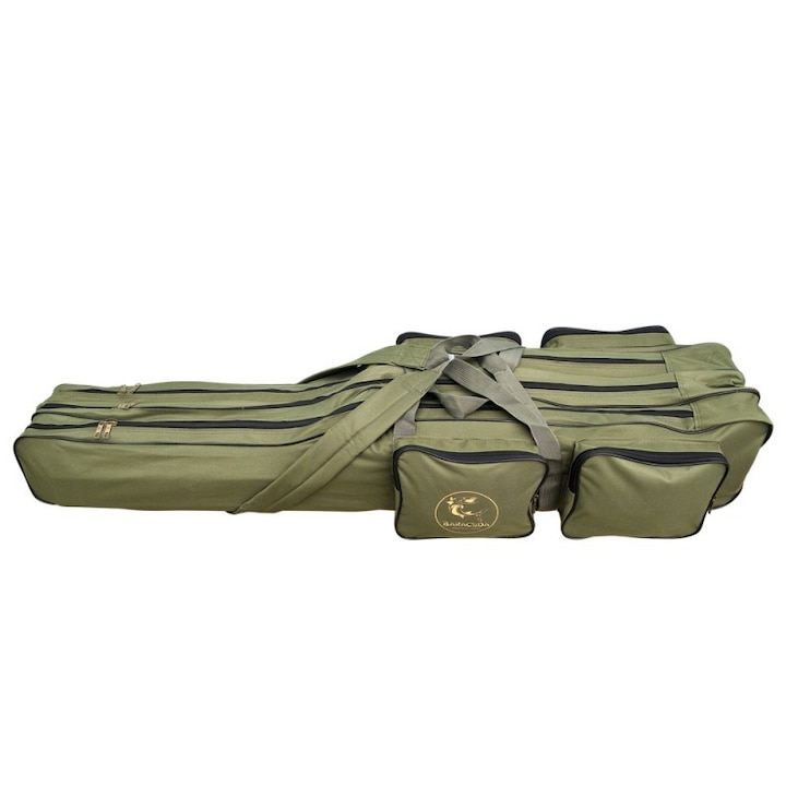 Baracuda B33 horgászbot tartó táska, 3 rekeszes, 150 cm, zöld