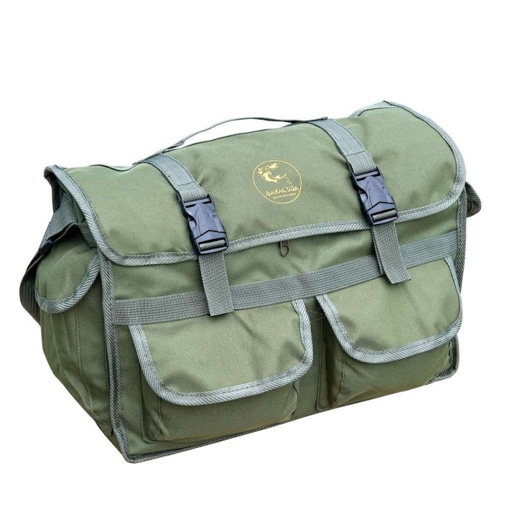 Baracuda B36 horgász kiegészítő táska, 45x20x27 cm, zöld