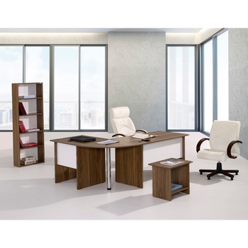 Set birou Orbit Alpino culoare maro/alb 4 piese, birou200x140cm ,masuta de cafea 55x40cm, comoda cu sertare 45x50cm si biblioteca 58x23cm Set birou Orbit Alpino culoare maro/alb 4 piese, birou200x140cm ,masuta de cafea 55x40cm, comoda cu sertare 45x50cm si biblioteca 58x23cm