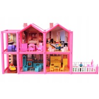 casuta de papusi cu mobilier idl pink villa of dreams cu 136 accesorii inedite  ideala pentru papusi de 36 cm inaltime  set cu 6 incaperi echipate cu accesoriile aferente  dimensiune 69 x 36 x 16 cm  culoare roz imagen 19_0_
0