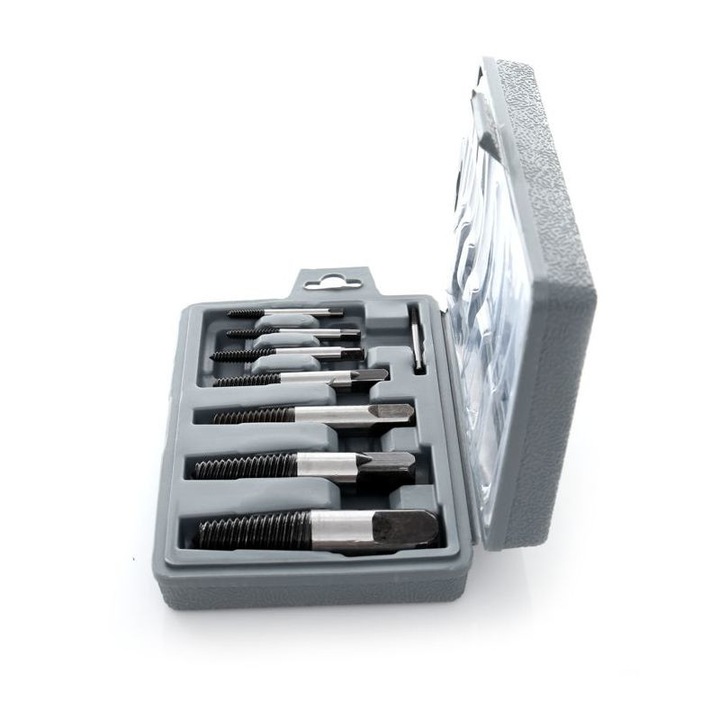 Set extractoare pentru suruburi rupte 8 elemente KraftDele KD10262