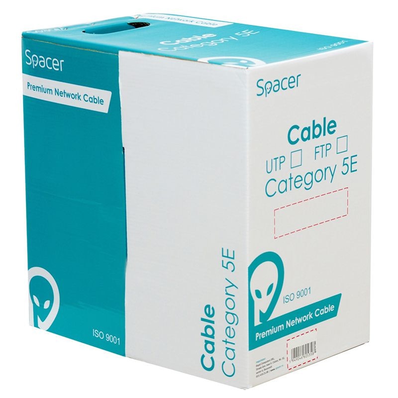 Cablu UTP Spacer, cupru, rola 305 m, cat 5E