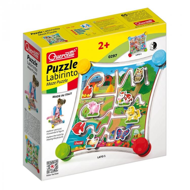 Joc de creativitate si indemanare 16 piese Puzzle Quercetti