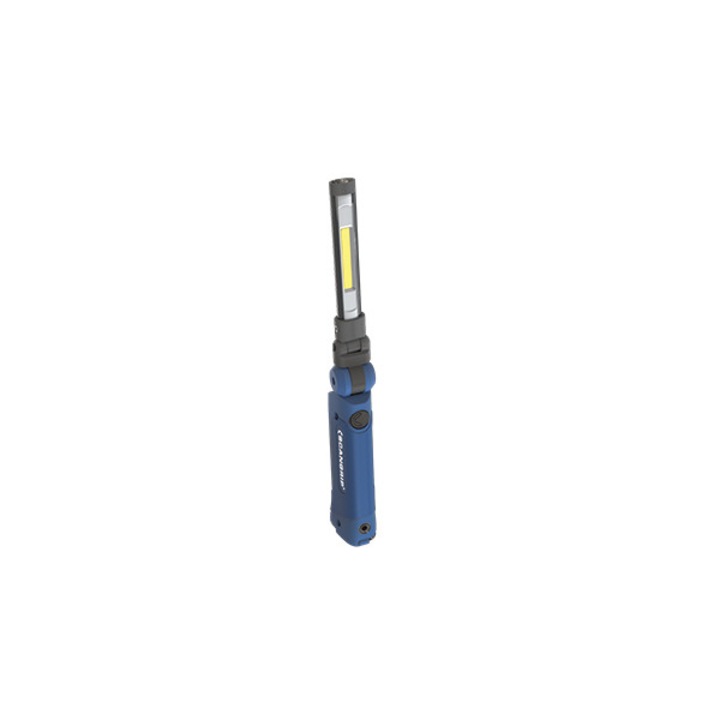 Акумулаторен фенер Mini Slim SCANGRIP, литиево-йонна батерия, 3.7V/1200mAh, акумулаторна, LED COB 200lm, 6h/3h работа, 3h зареждане, 2 нива на осветеност, включено зарядно, дестинация за кола/мотоциклет