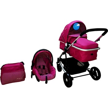 Carucior nou nascuti 3 in 1 Baby Care™ PRO YK cu geanta bebe inclusa , Cadru Aluminiu, Landou, Scoica auto, Spatar reglabil 3 trepte, Fucsia Carucior nou nascuti 3 in 1 Baby Care™ PRO YK cu geanta bebe inclusa , Cadru Aluminiu, Landou, Scoica auto, Spatar reglabil 3 trepte, Fucsia