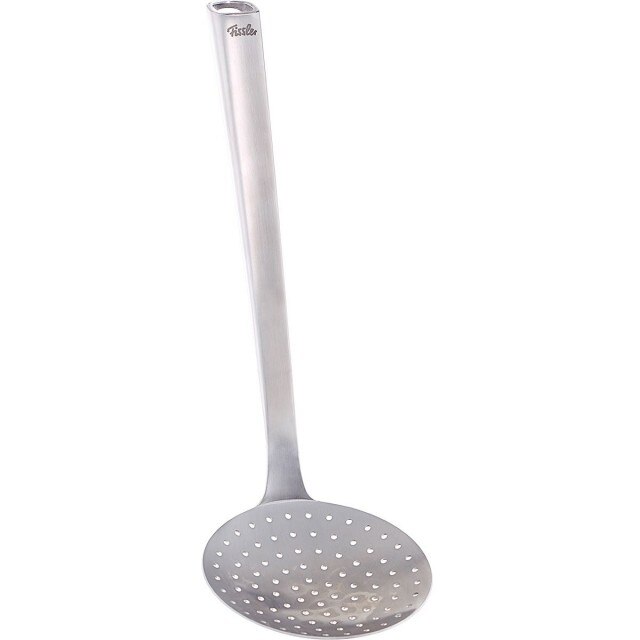 Spumiera Fissler, Seria Q, material inox satinat, lungime 33 cm, rezistenta la temperaturi inalte