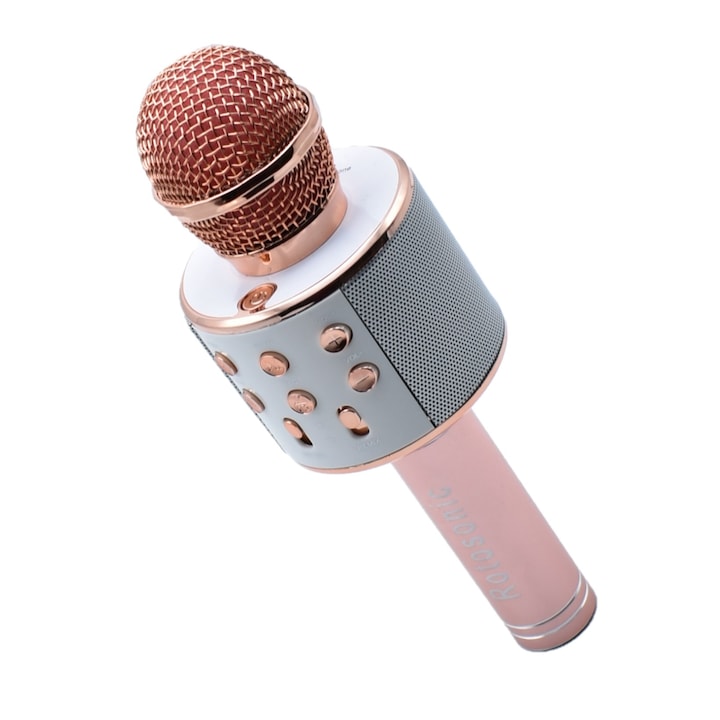 Rotosonic karaoke mikrofon W-858, Bluetooth, SD kártya, USB, AUX, arany