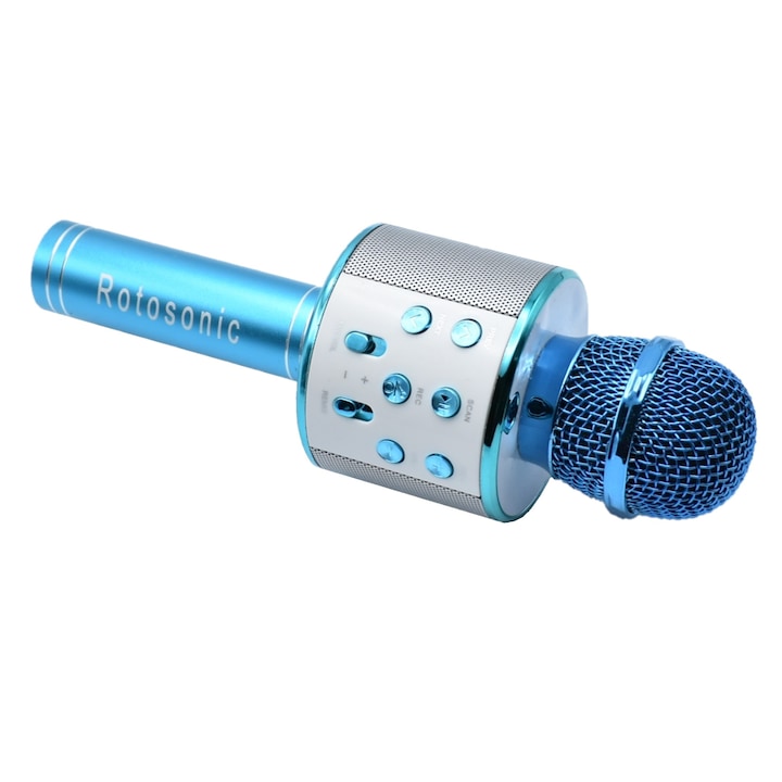 Rotosonic karaoke mikrofon W-858, Bluetooth, SD kártya, USB, AUX, kék