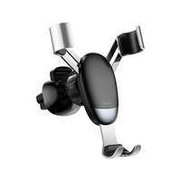 Suport Auto pentru Telefon - Baseus Mini Gravity cu montare pe grila de ventilatie , Silver