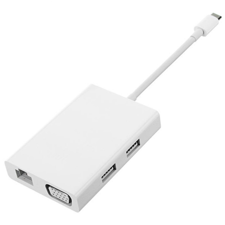Xiaomi MI USB Type-C multiport adapter VGA-hoz, gigabites Ethernet, fehér