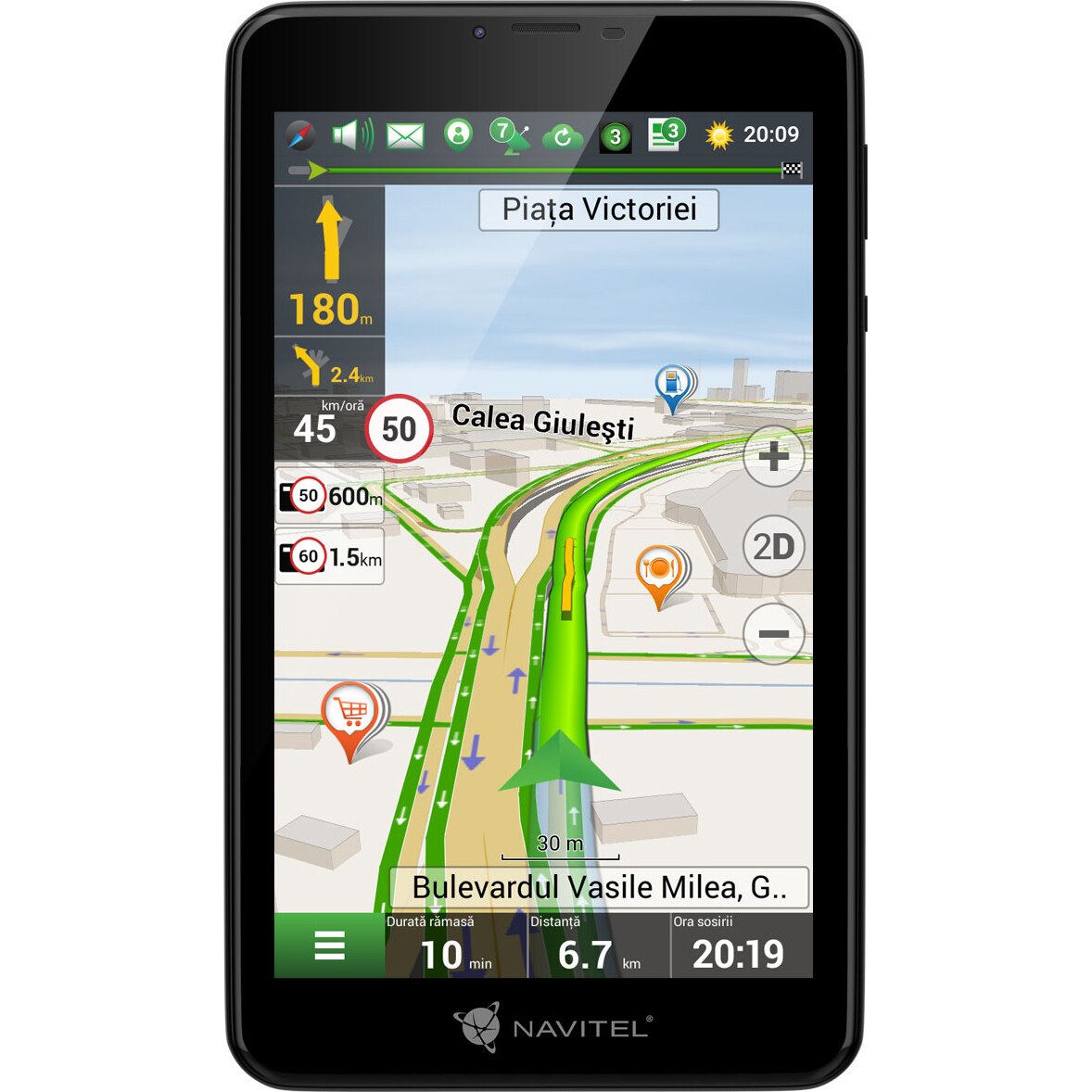 repertoriu molestator Faial  Tableta cu navigatie GPS Navitel T757, 4G LTE, Dual SIM, display 7", FULL  EU ,Android 8.1, suport auto inclus - eMAG.ro