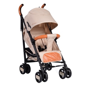 Carucior sport tip umbrela NOVOKIDS™ Sunny, Spatar reglabil 3 trepte, Cadru aluminiu, Insertii piele in maner si suport picioare, Amortizoare, Frana picior,Pliabil , Crem Carucior sport tip umbrela NOVOKIDS™ Sunny, Spatar reglabil 3 trepte, Cadru aluminiu, Insertii piele in maner si suport picioare, Amortizoare, Frana picior,Pliabil , Crem
