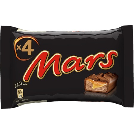 Batoane de ciocolata cu lapte, caramel si nuga 4x45g Mars