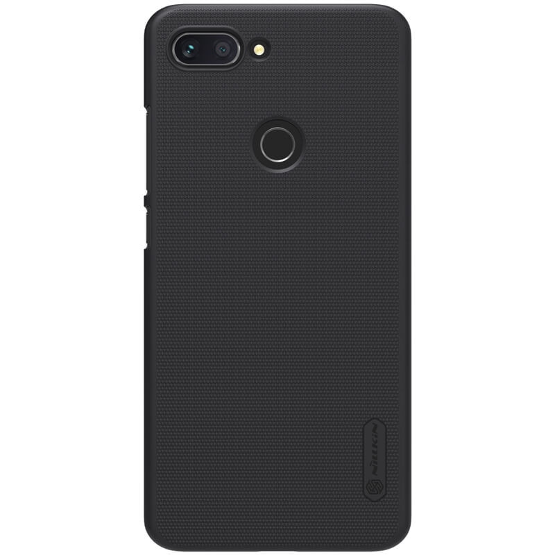 Husa protectie spate din plastic texturat pentru Xiaomi Mi8 Lite, negru- Nillkin Frosted Shield