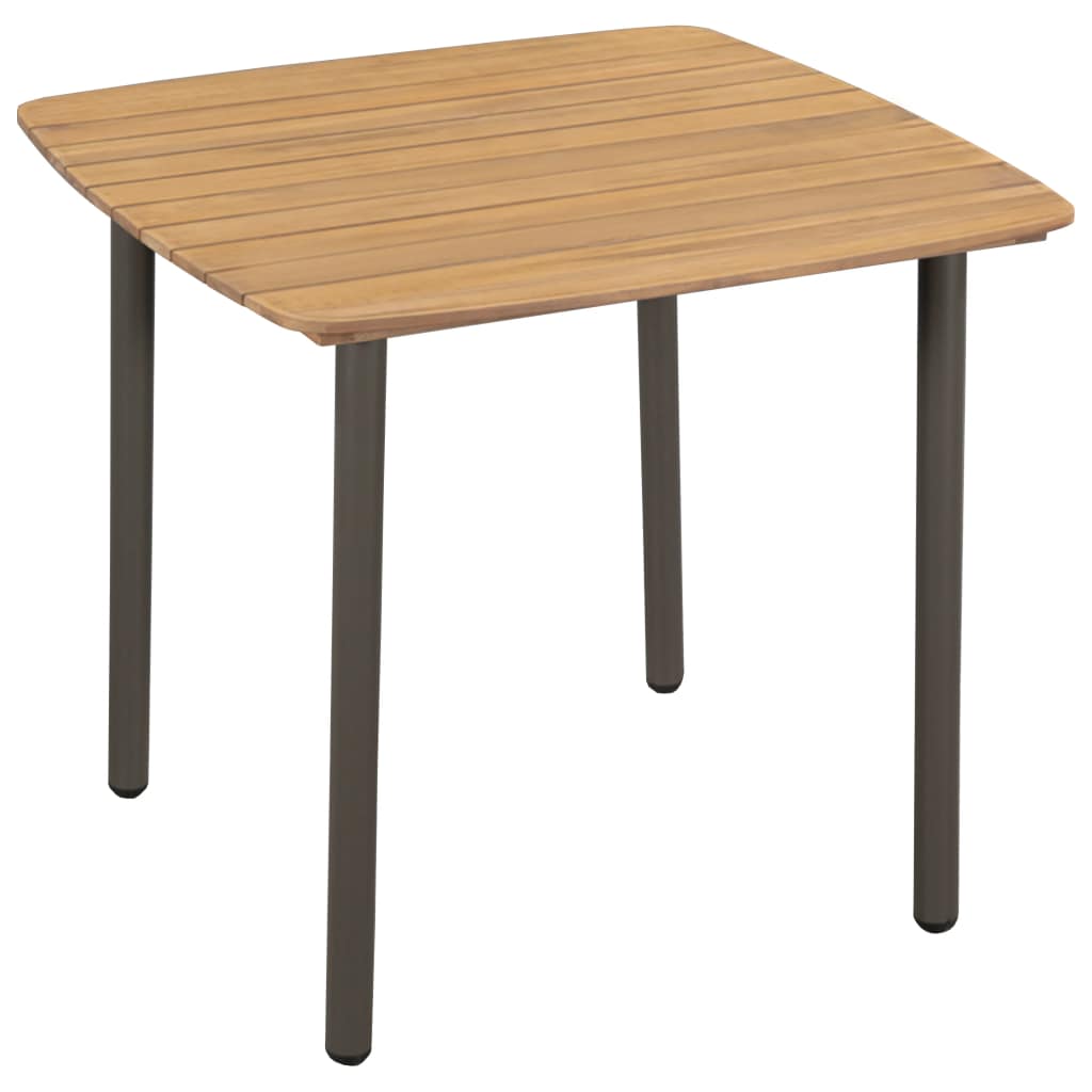 vidaXL tömör akácfa és acél kerti étkezőasztal 80 x 80 x 72 vidaXL tömör akácfa kerti asztal 90 x 90 x 74 cm eMAG.hu
